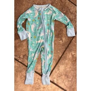 Little Sleepies Baby Boys 0-3 Ocean Friends Sleeper Pajamas VGC. Sharks Starfish